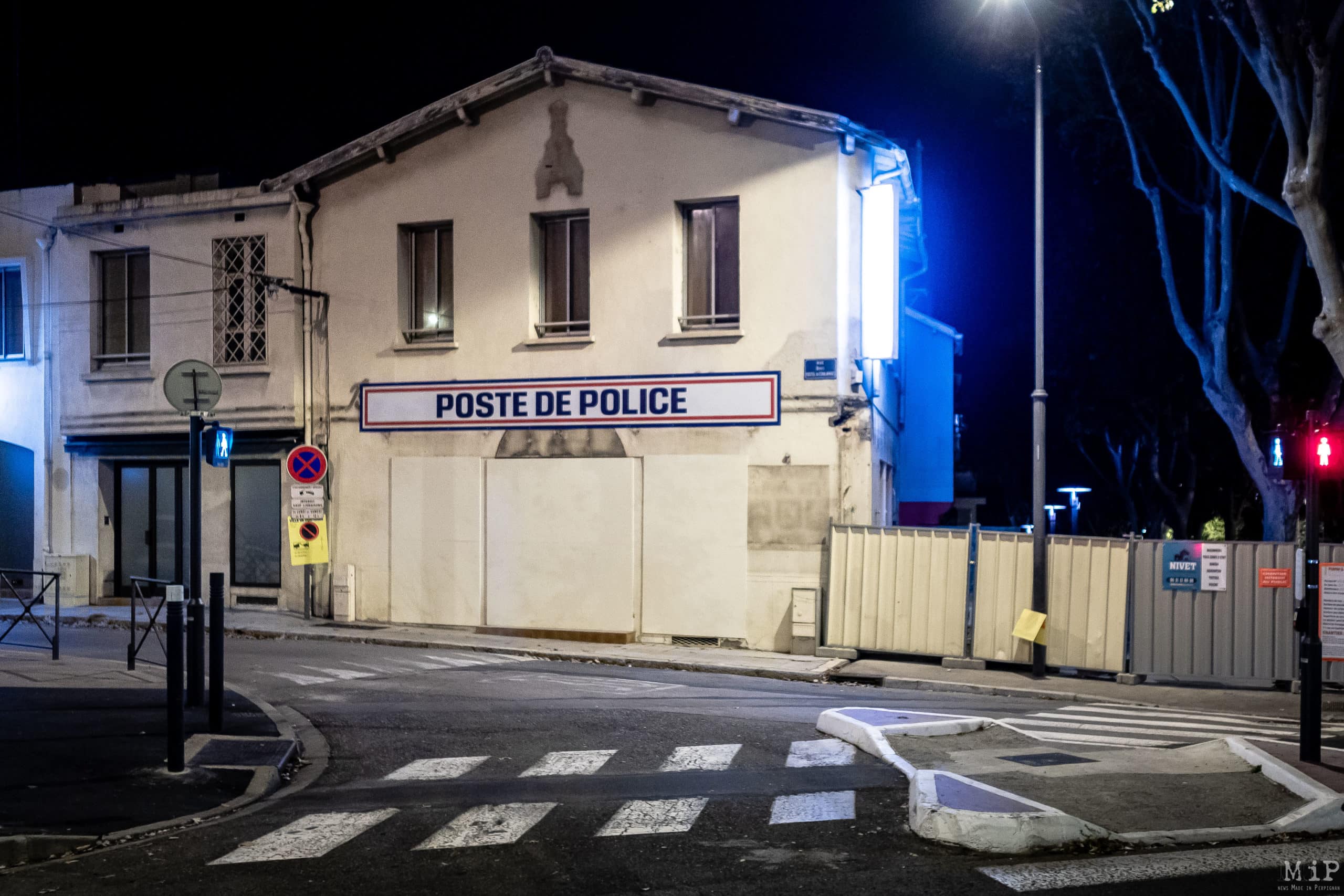 04/11/2020, Perpignan, France, Vie quotidienne Poste de Police © Arnaud Le Vu / MiP